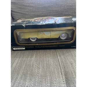 VTG Road Tough 1955 Ford Thunderbird Die Cast Metal 1:18 Scale Yellow New In Box
